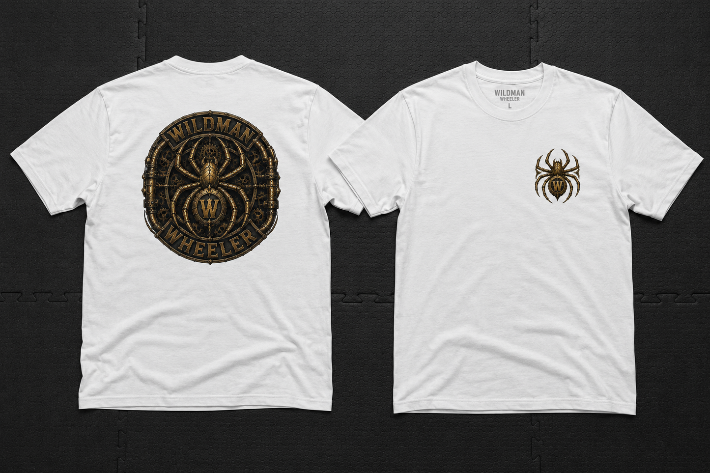 Wildman Wheeler Steam Punk Spider Bella Canvas Cotton Unisex Jersey White T Shirt