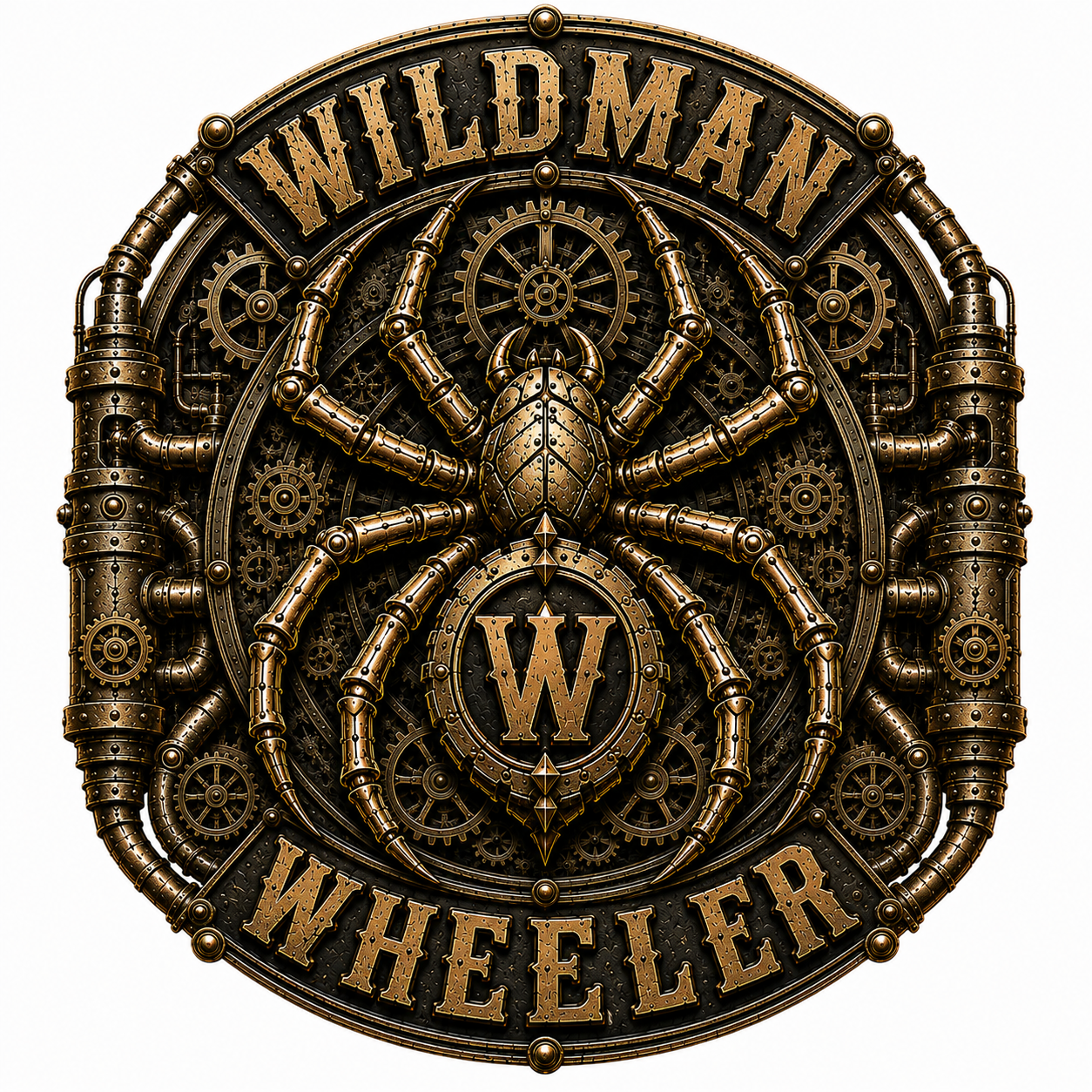Wildman Wheeler Steam Punk Spider Bella Canvas Cotton Unisex Jersey White T Shirt