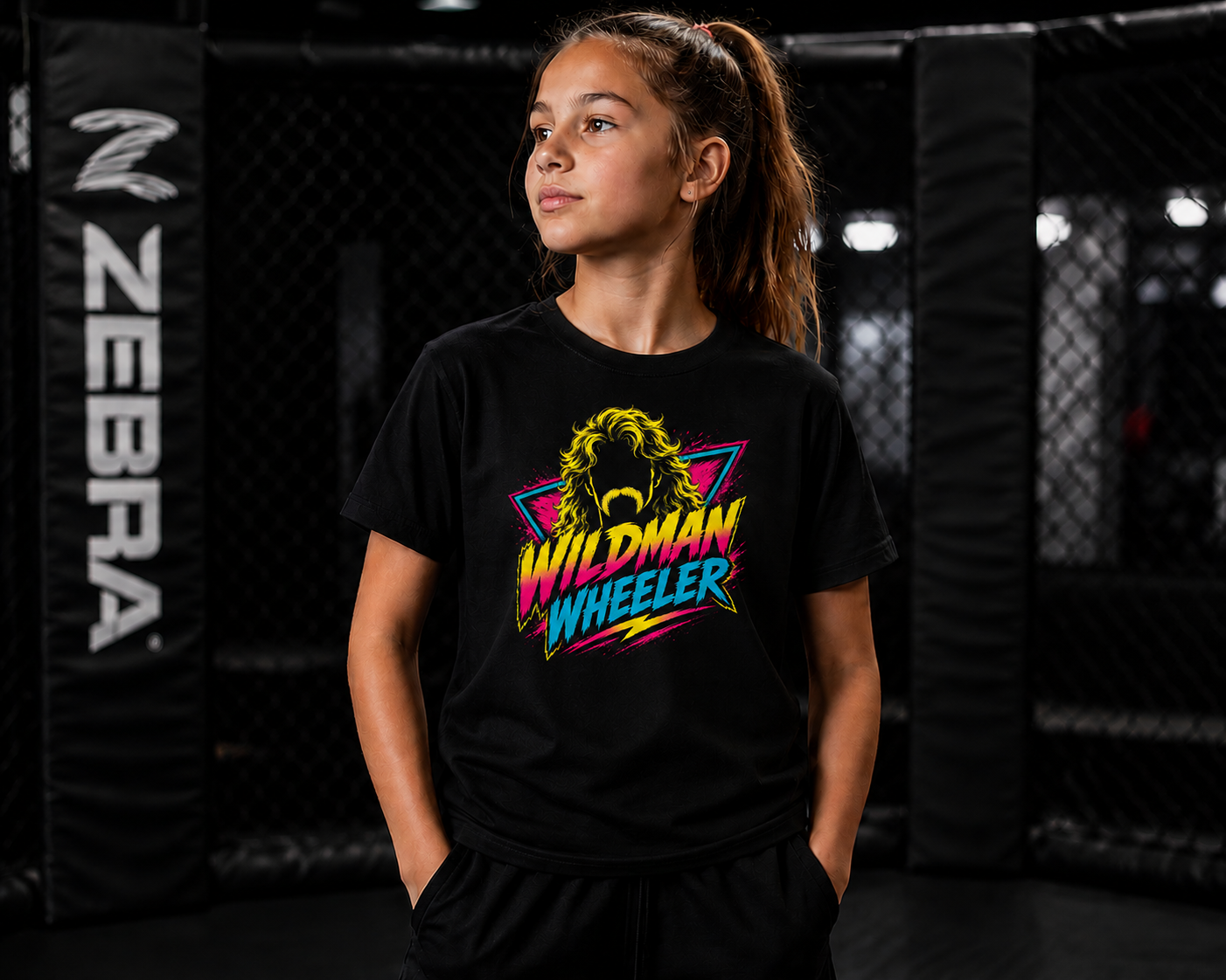 Wildman Wheeler Totally 80's Bella Canvas YOUTH Cotton Unisex Jersey Black T Shirt