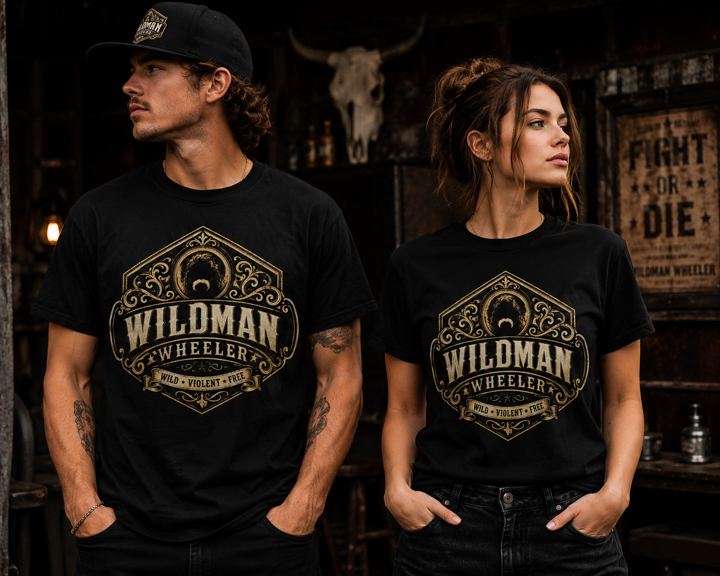 Wildman Wheeler Wild Violent Free Bella Canvas Cotton Unisex Jersey Black T Shirt