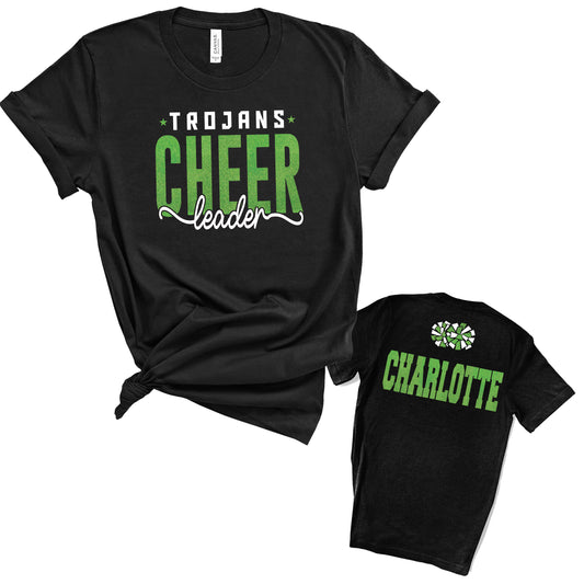 Cheer Team Personalized Glitter Design Unisex Soft Bella + Canvas Jersey T Shirt - 3001