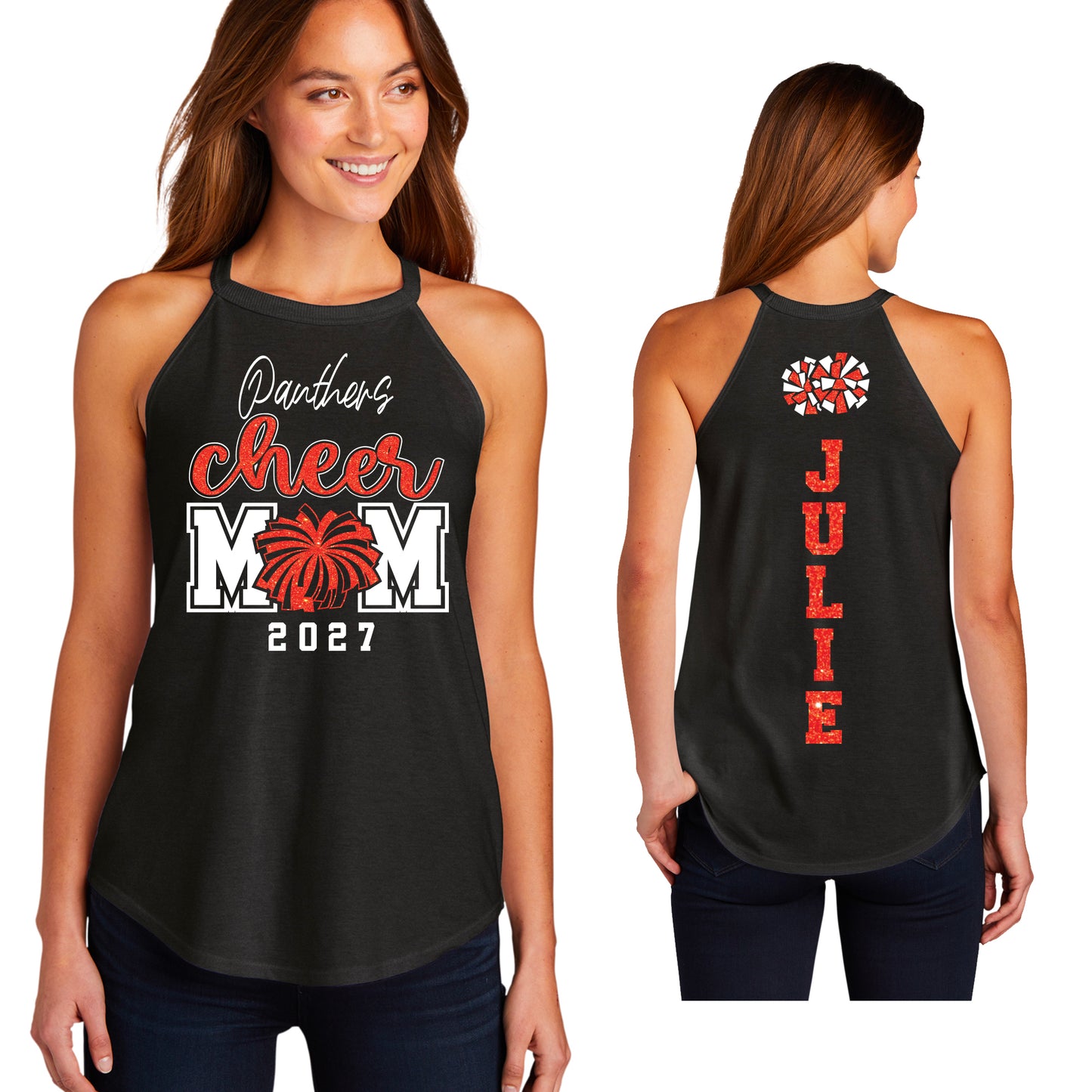 Oak Grove Panthers Cheer Mom Women's Tri-Blend Rocker Tank by District