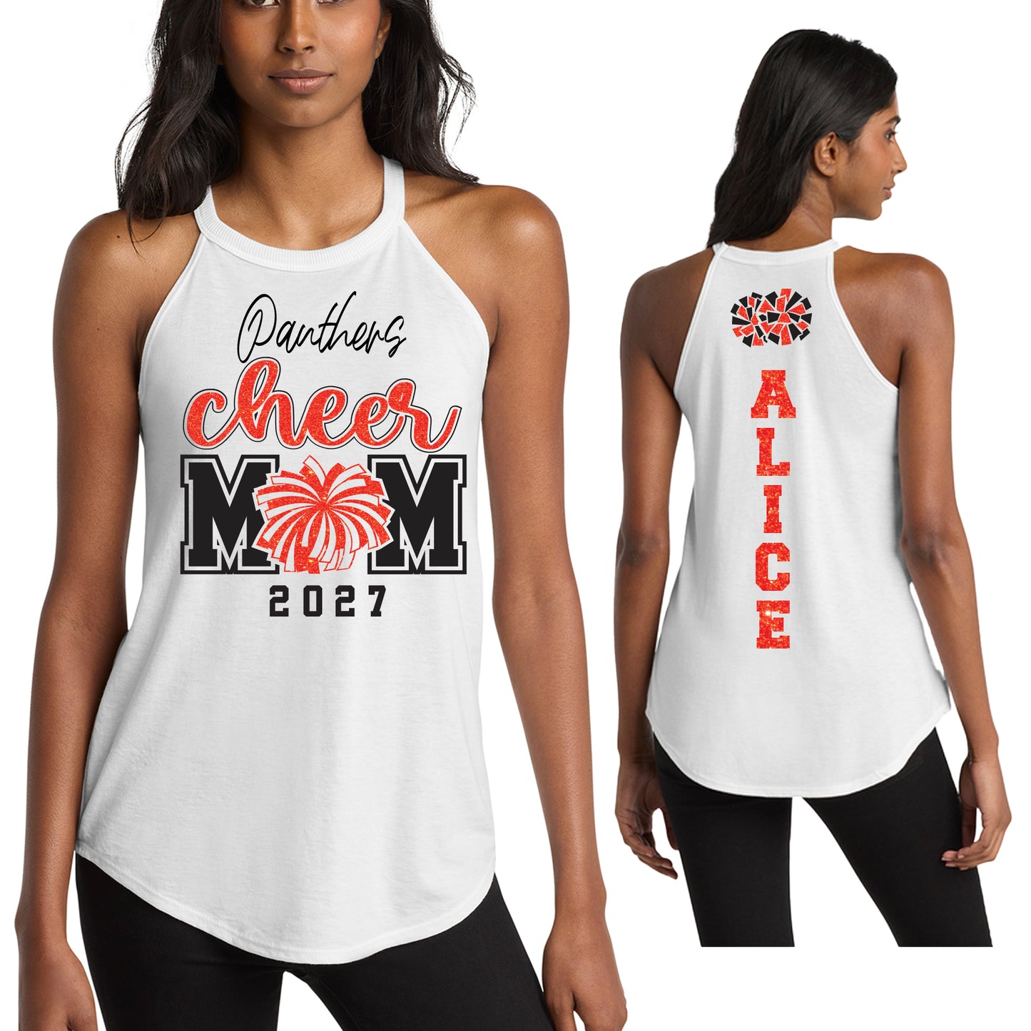 Oak Grove Panthers Cheer Mom Women's Tri-Blend Rocker Tank by District