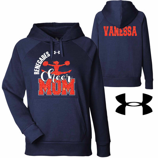 Cheer Mom Glitter Design Under Armour Women's Rival Fleece Hoodie Sweatshirt - 1379500 (Copy) (Copy)