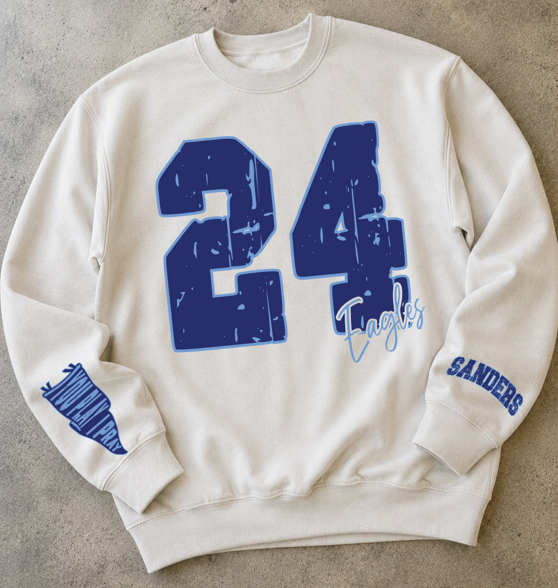 Eagles Football Team Design Unisex Gildan Sweatshirt You Play I Pray - 18000