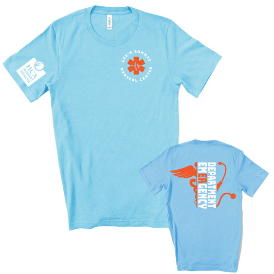 Lees Summit Medical Center Emergency Department Unisex Light Blue Bella+Canvas Tee Shirt - 3001