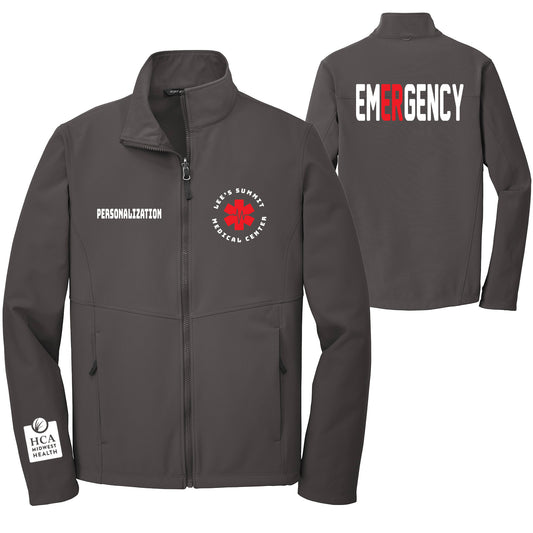 Lee's Summit Medical Center Emergency Department Unisex Collective Softshell Graphite Jacket - J901