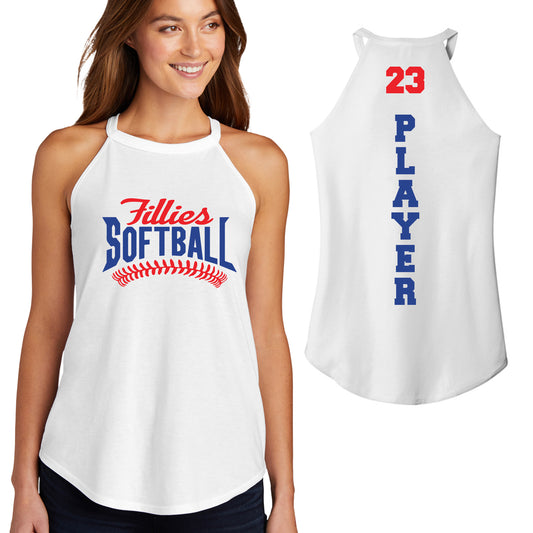 Fillies Softball Women's Tri-Blend Rocker Tank by District