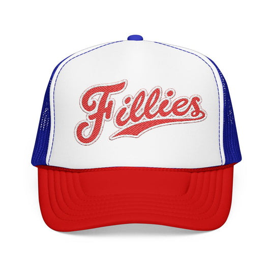 Fillies Softball Embroidered Foam Trucker Hat