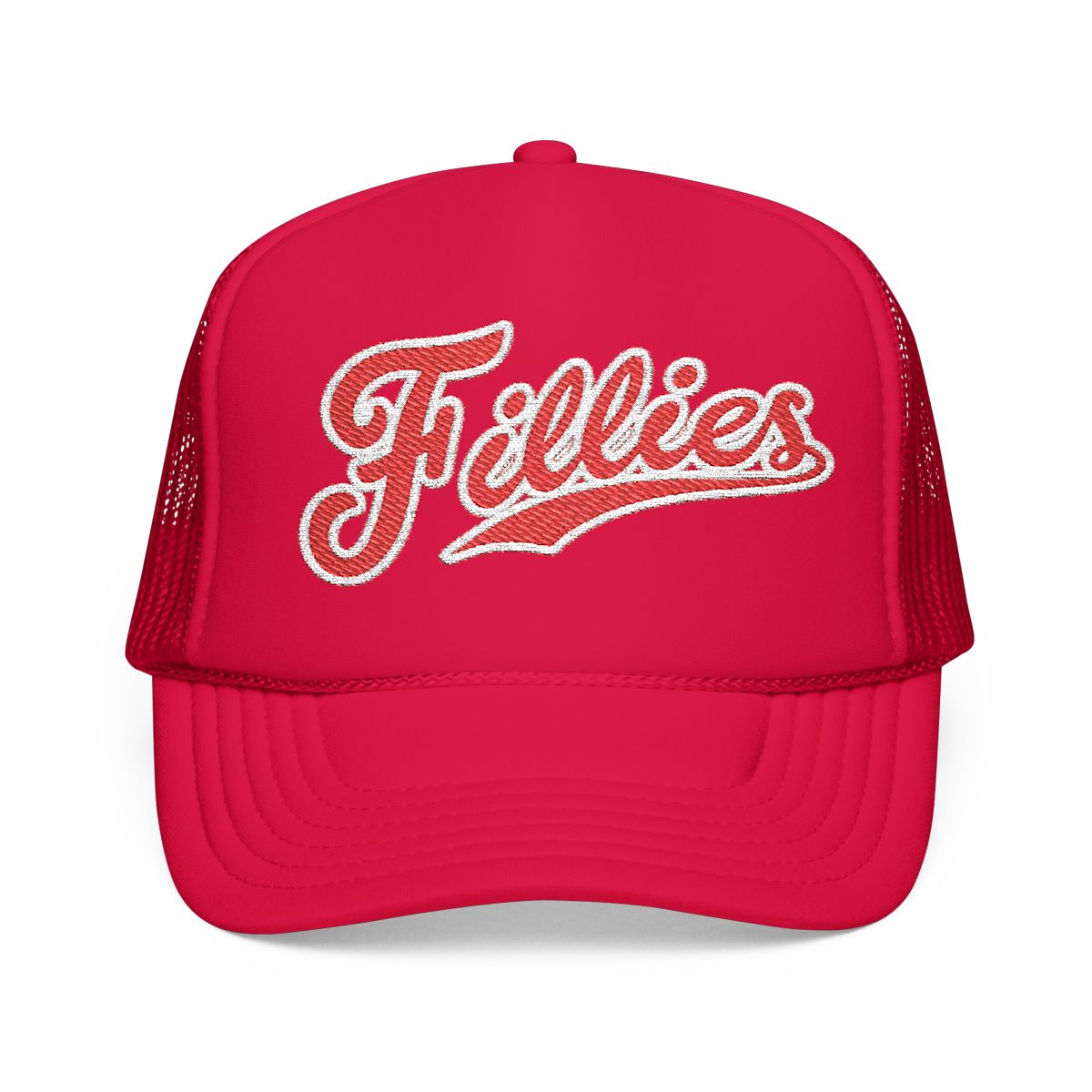 Fillies Softball Embroidered Foam Trucker Hat