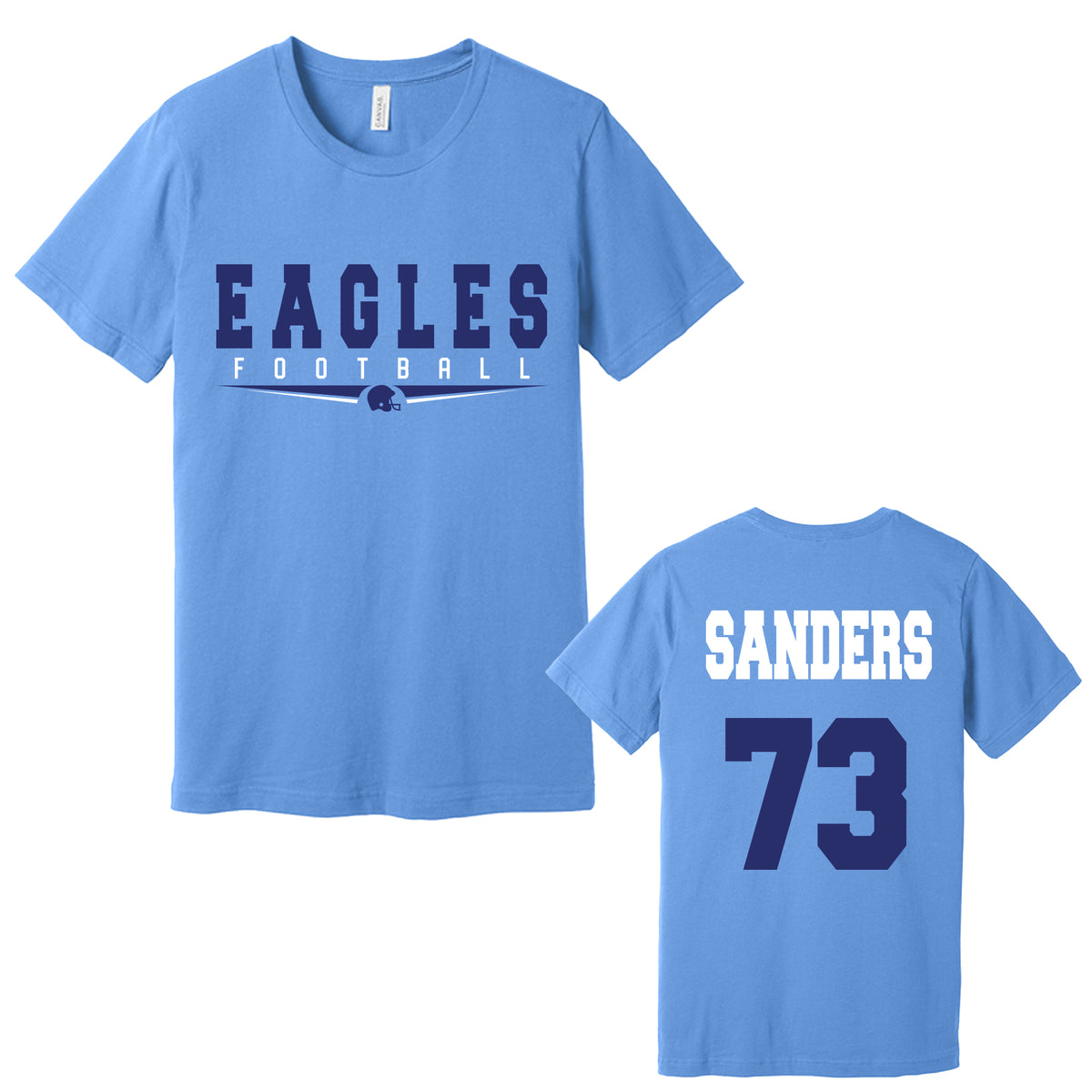 Chapin Eagles Football Personalized Design Unisex Soft Bella + Canvas Jersey T Shirt - 3001