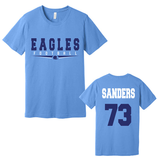 Chapin Eagles Football Personalized Design Unisex Soft Bella + Canvas Jersey T Shirt - 3001