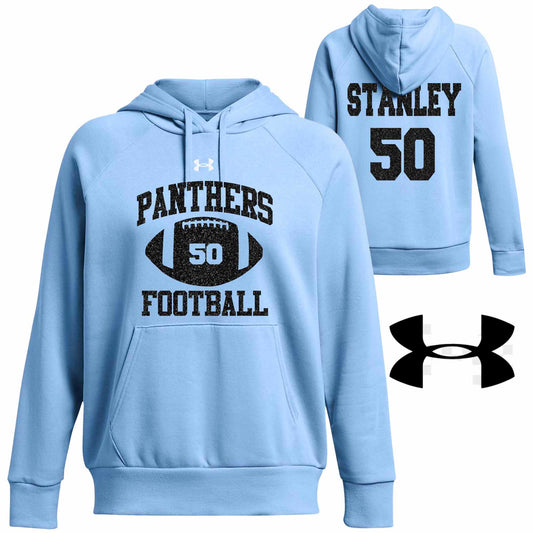 Football Team Glitter Design Under Armour Women's Rival Fleece Hoodie Sweatshirt - 1379500