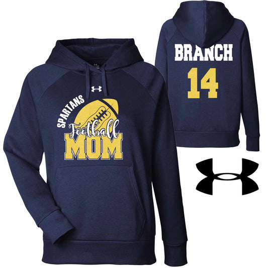 Football Mom Glitter Design Under Armour Women's Rival Fleece Hoodie Sweatshirt - 1379500 (Copy)