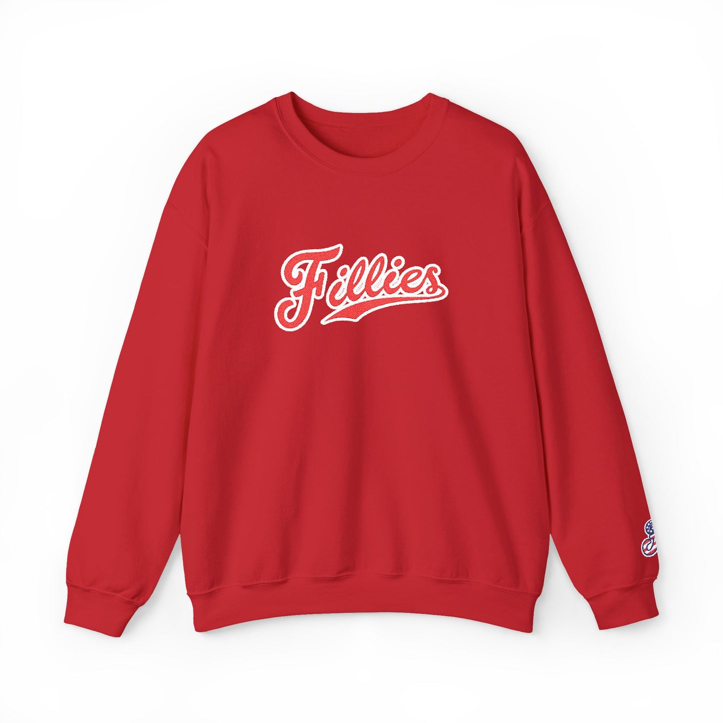 Embroidered Fillies Softball Unisex Gildan Cotton Crewneck Sweatshirt