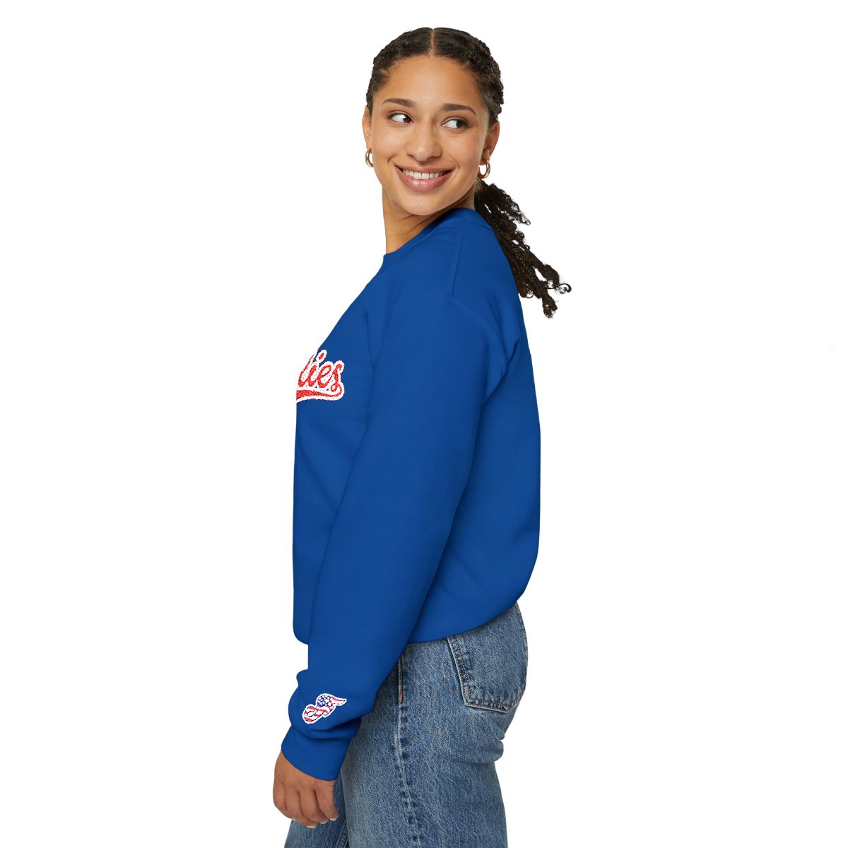 Embroidered Fillies Softball Unisex Gildan Cotton Crewneck Sweatshirt