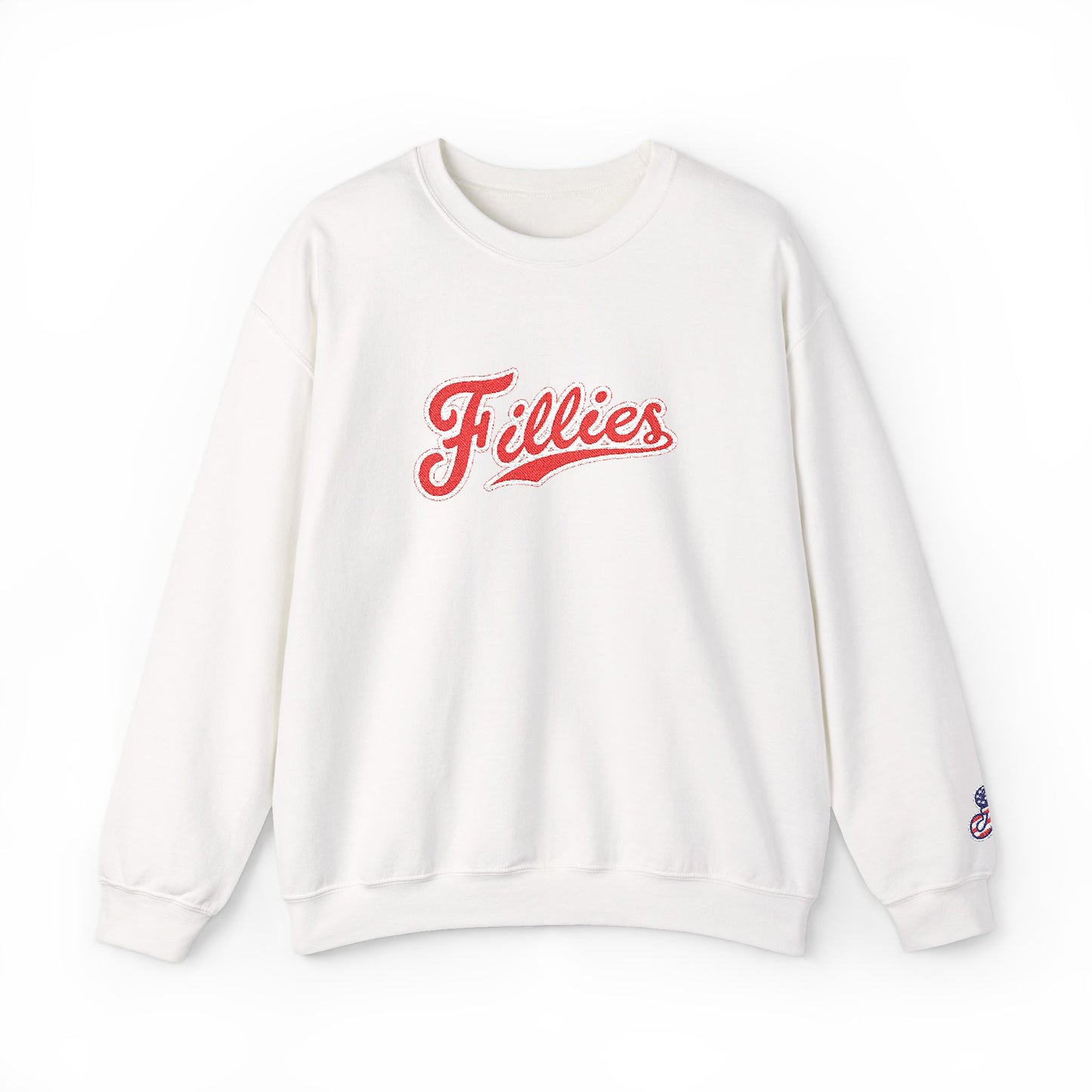 Embroidered Fillies Softball Unisex Gildan Cotton Crewneck Sweatshirt