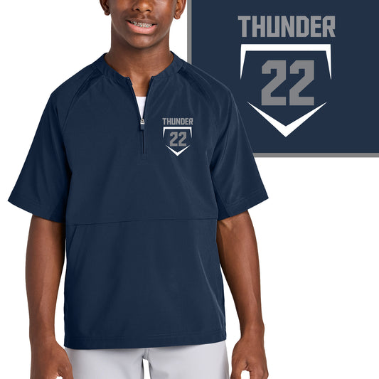 Baseball Team Custom Personalized YOUTH 1/2-Zip Short Sleeve Training Jacket by Sport Tee Baseball Warm Up - YJST489