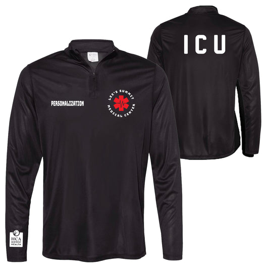 Lee's Summit Medical Center ICU Department Unisex Black Quarter Zip - 2785