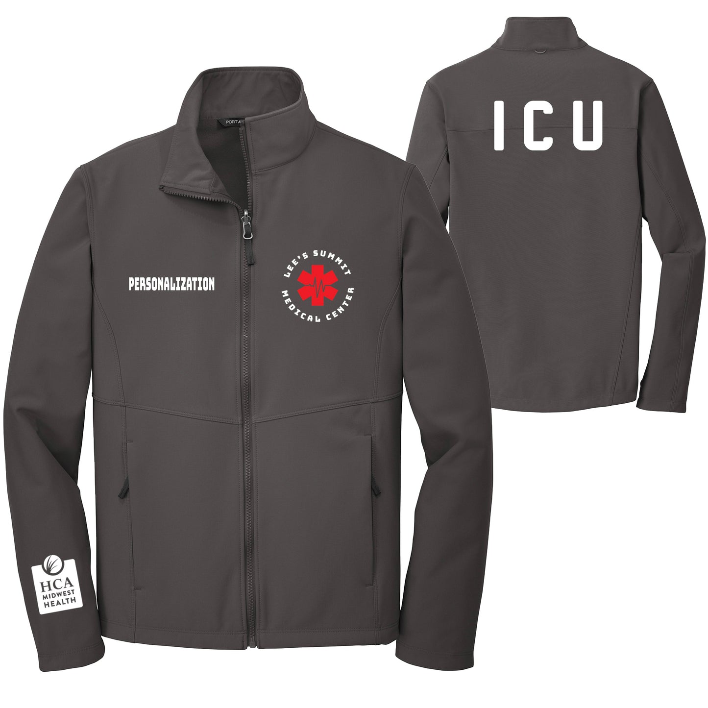 Lee's Summit Medical Center ICU Department Unisex Collective Softshell Graphite Jacket - J901