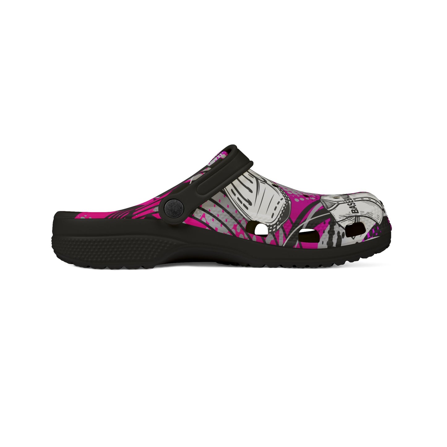 Personalized Custom Pink Velocity Child and Adult Baseball Clogs Shoes