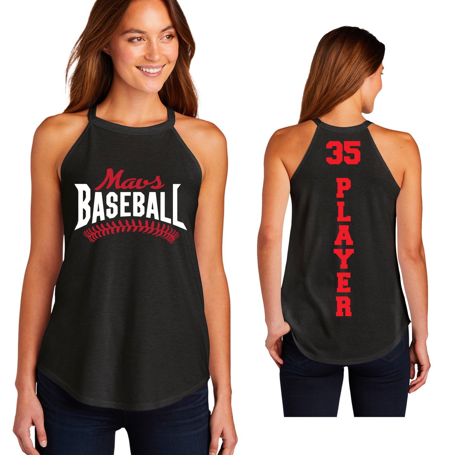 Mavs Baseball Women's Tri-Blend Rocker Tank by District