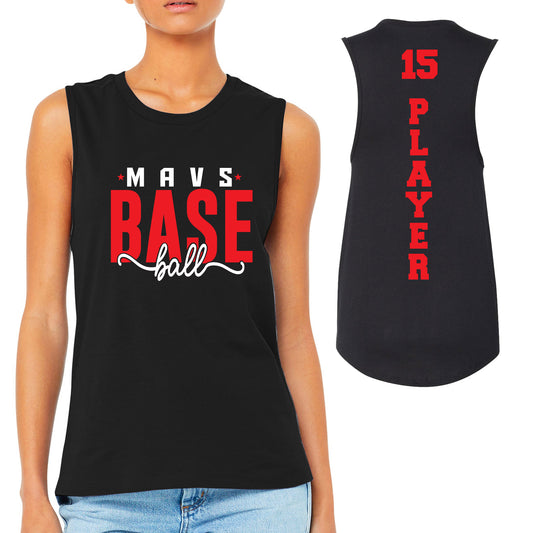Mavs Baseball Women's Bella Canvas Cotton Muscle Tank