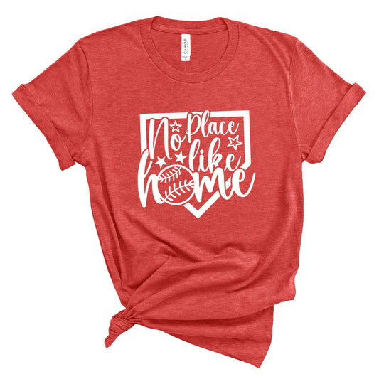 No Place Like Home Baseball Bella+Canvas Heather Cotton Jersey Tee Shirt - 3001