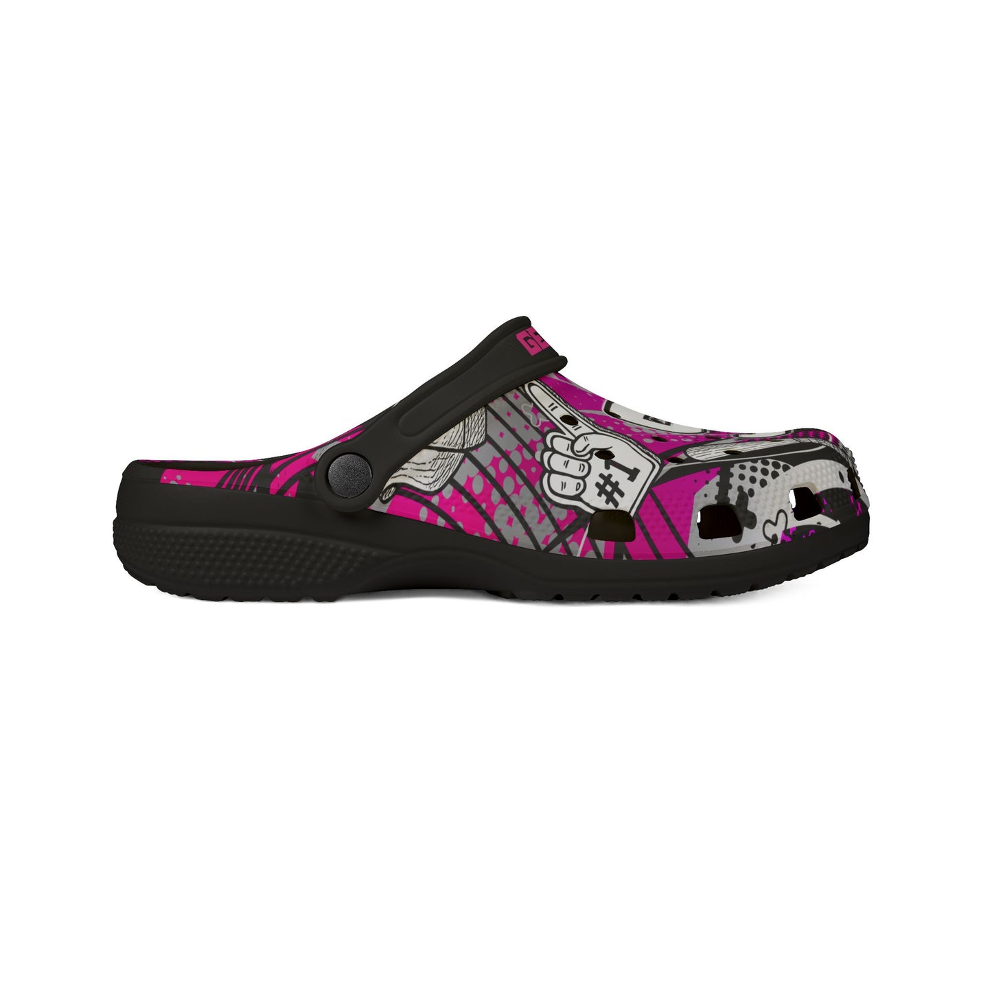 Personalized Custom Pink Velocity Child and Adult Baseball Clogs Shoes