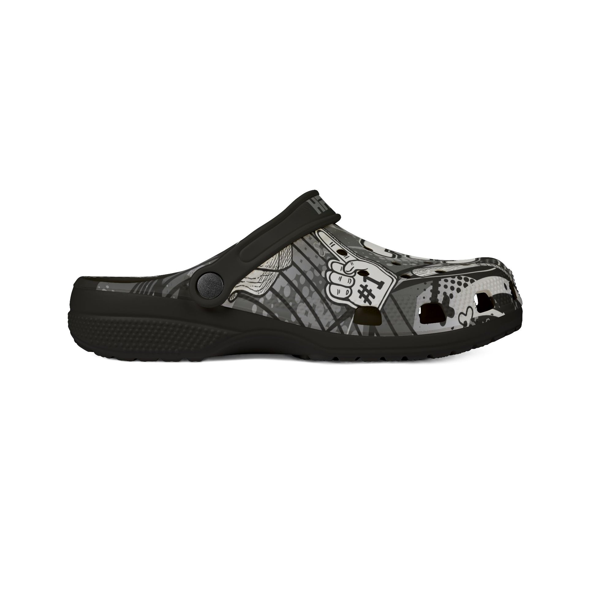 Right Outside View Gray Velocity Clog