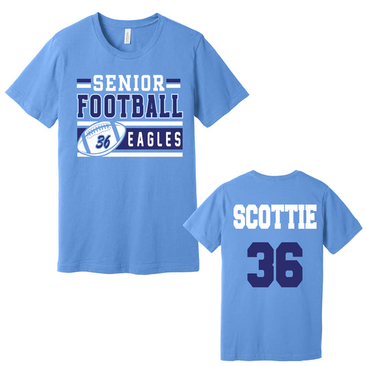 Chapin Eagles Senior Football Personalized Design Unisex Soft Bella + Canvas Jersey T Shirt - 3001