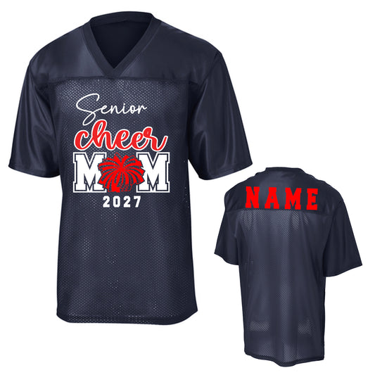 Patriots Senior Cheer Mom Design Unisex Navy Sport-Tek Replica Football Jersey - ST307