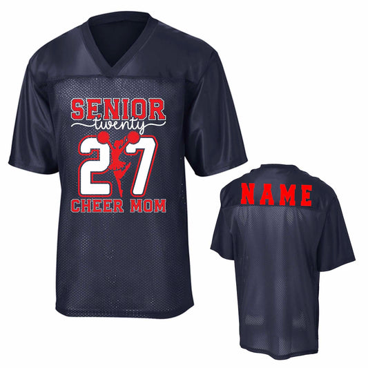 Patriots Senior Cheer Mom Design Unisex Navy Sport-Tek Replica Football Jersey - ST307