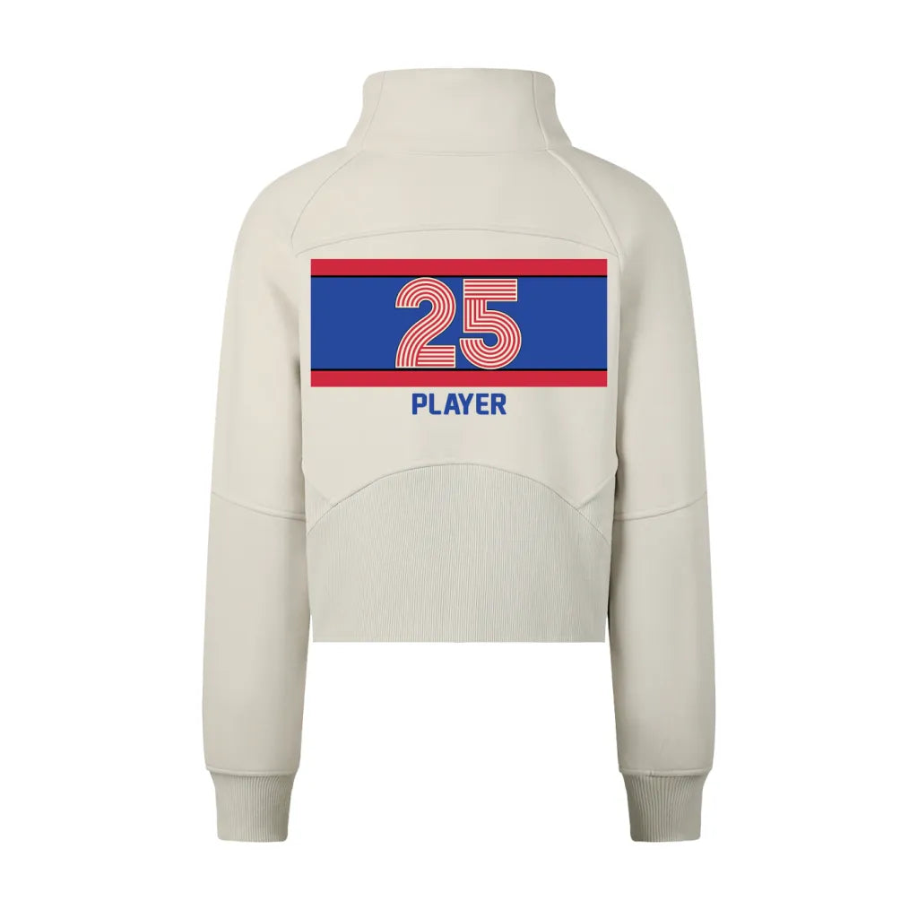 Mavs Basketball Women's Cropped Half Zipped Sweatshirt