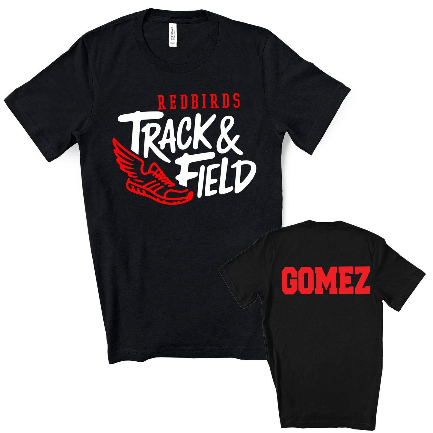 Track and Field Personalized Design Unisex Soft Bella + Canvas Jersey T Shirt - 13.3001