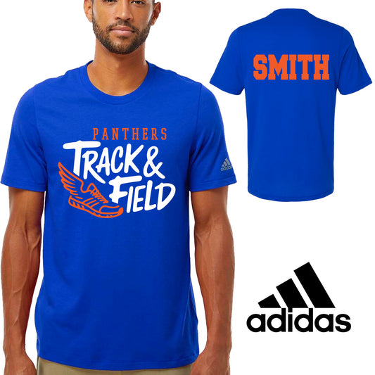 Track Team Personalized Design Unisex Adidas Cotton Blend T Shirt - 13.A556