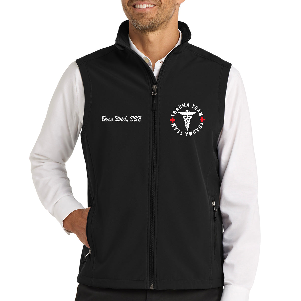 Trauma Team -Men's Core Soft Shell Vest by Port & Co - J325