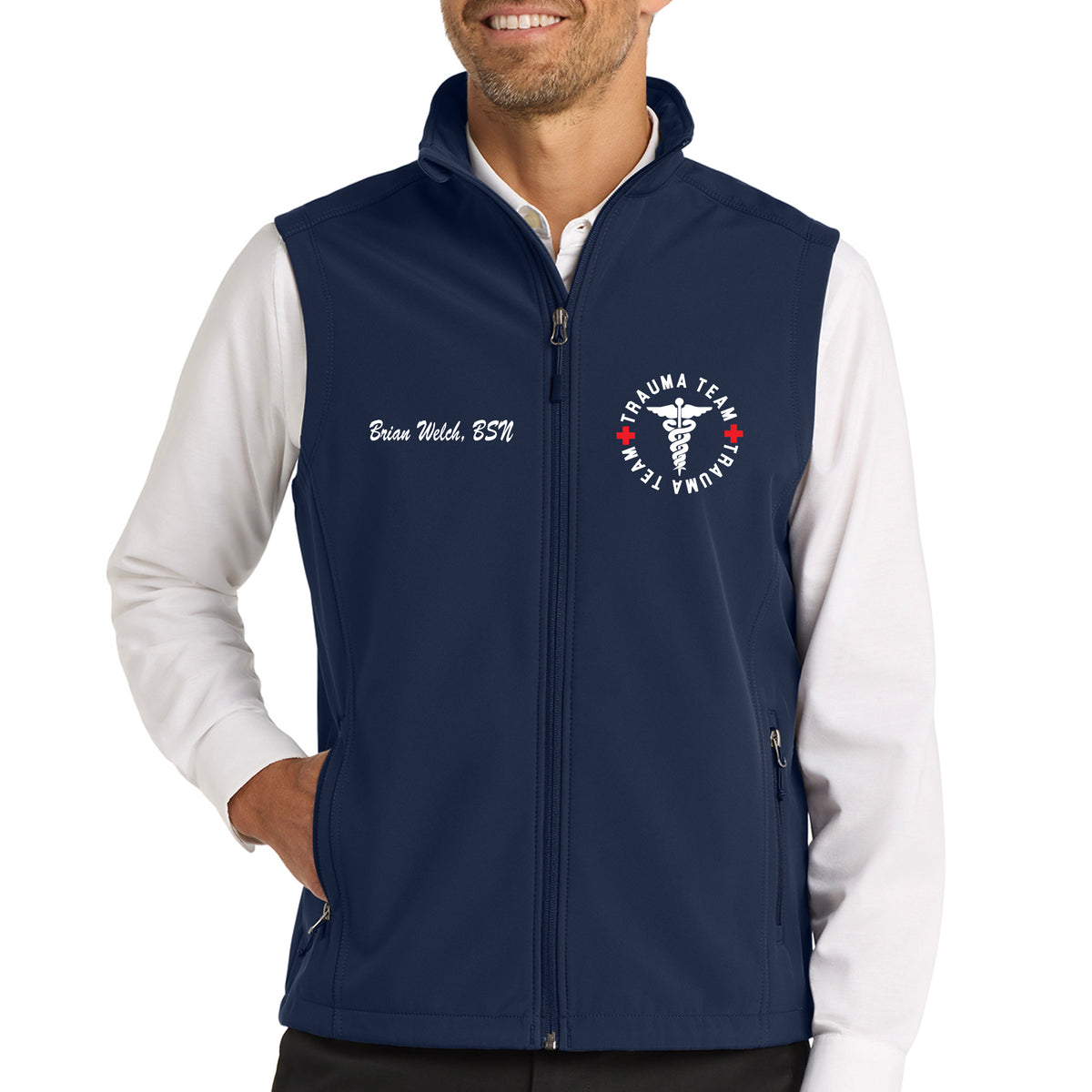 Trauma Team -Men's Core Soft Shell Vest by Port & Co - J325
