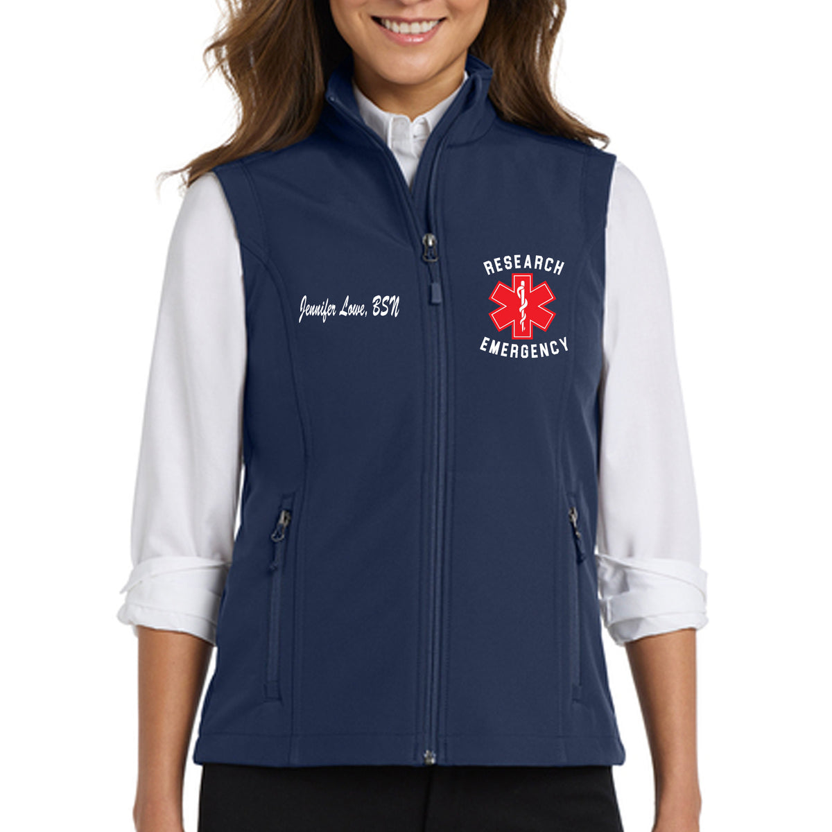Research Emergency Team  - Women's Core Soft Shell Vest by Port & Co - L325