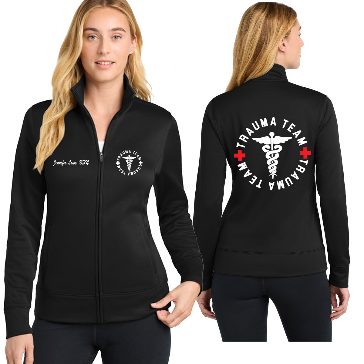 Trauma Team -Women's Sport-Wick Fleece Full Zip Jacket by Sport-Tek