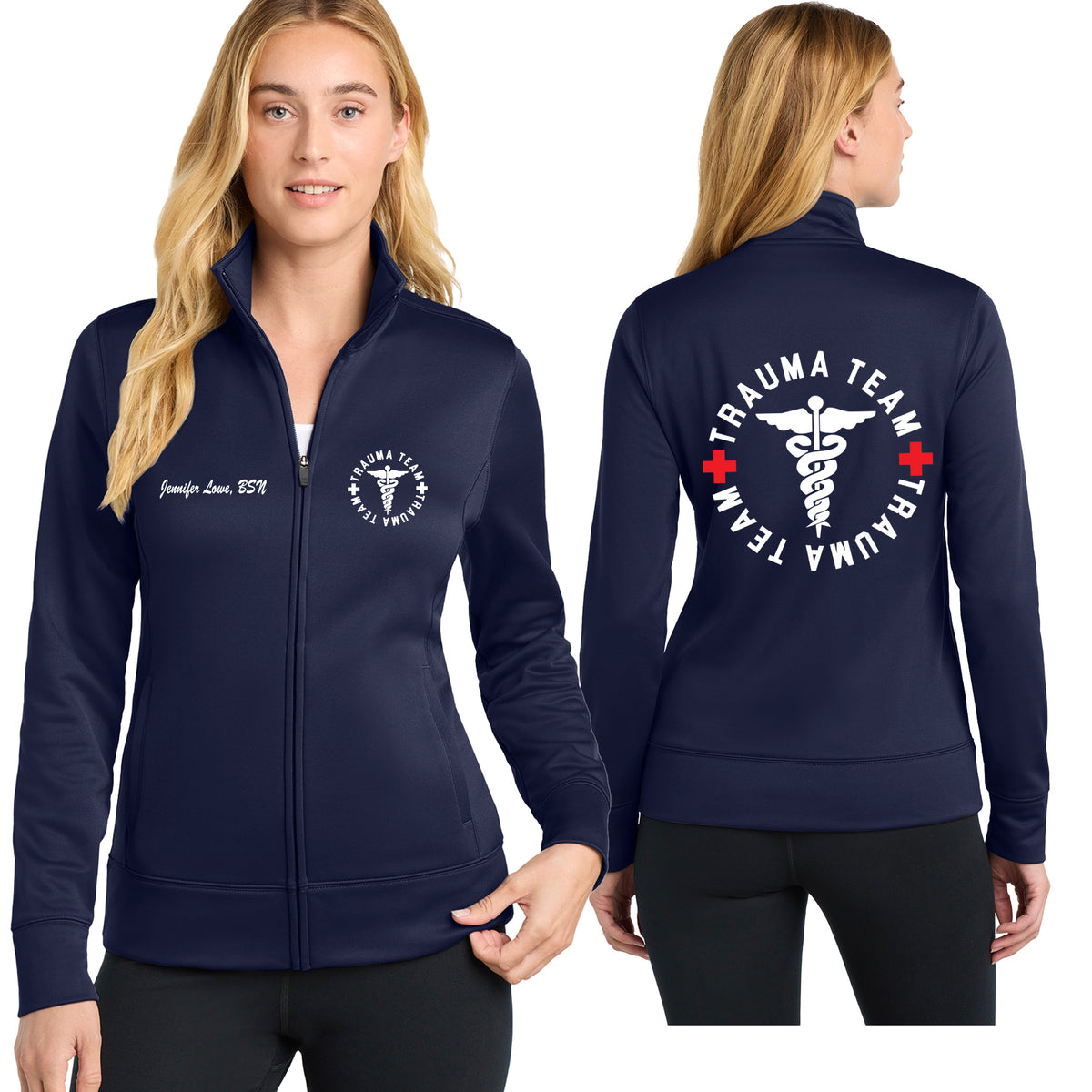 Trauma Team -Women's Sport-Wick Fleece Full Zip Jacket by Sport-Tek