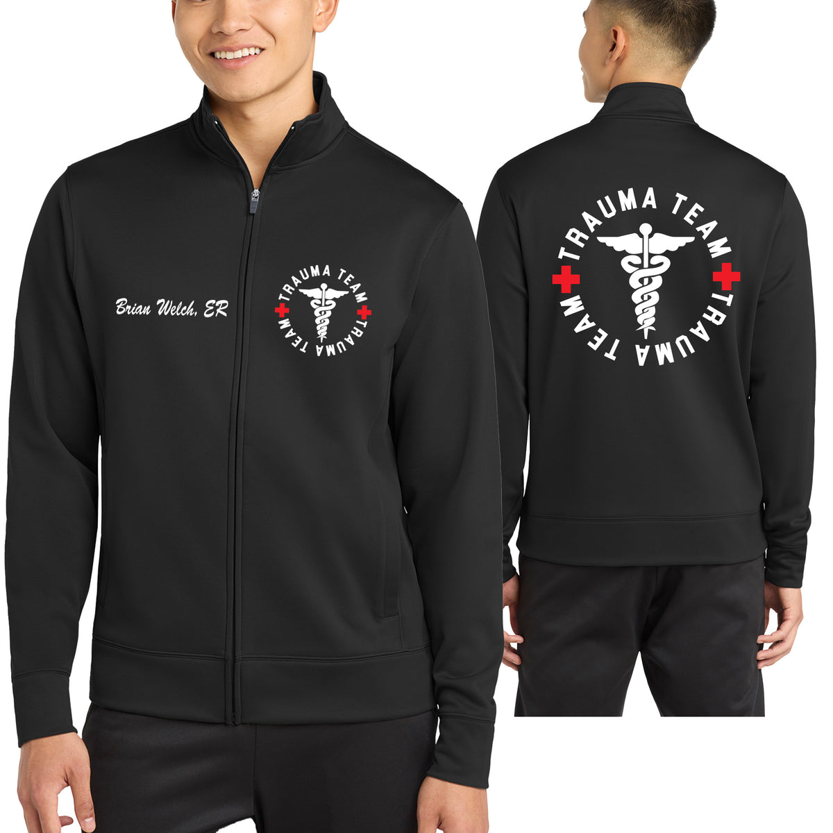 Trauma Team - Men's Sport-Wick Fleece Full Zip Jacket by Sport-Tek