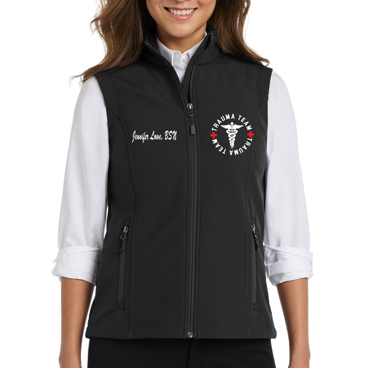 Trauma Team  - Women's Core Soft Shell Vest by Port & Co - L325