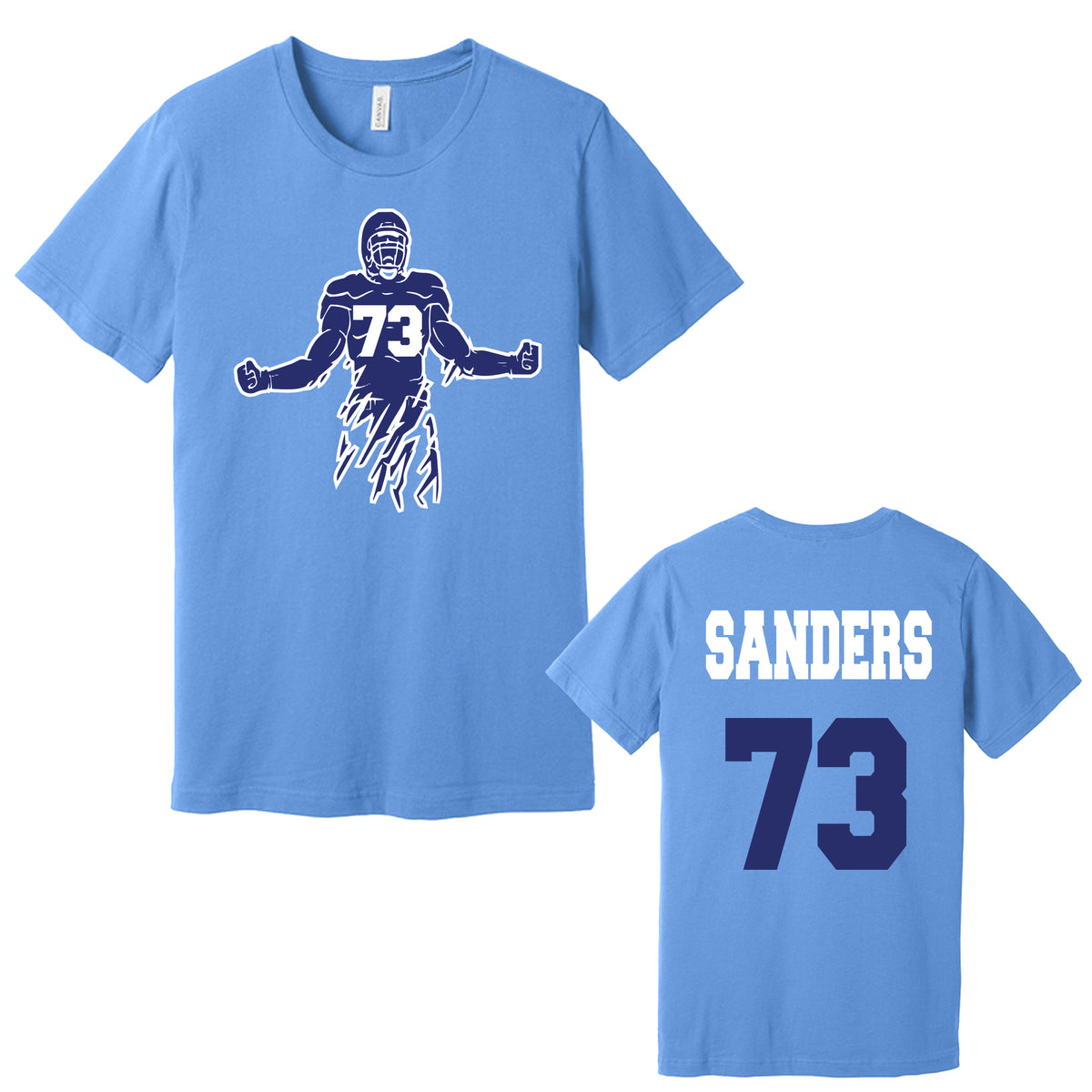 Chapin Eagles Football Personalized Design Unisex Soft Bella + Canvas Jersey T Shirt - 3001