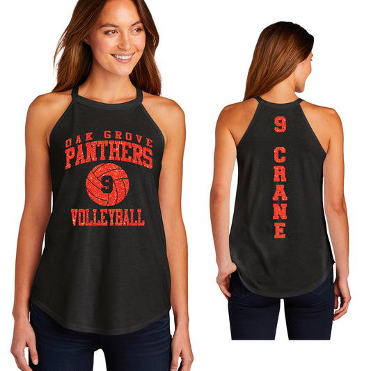 Oak Grove Panthers Volleyball Women's Tri-Blend Rocker Tank by District