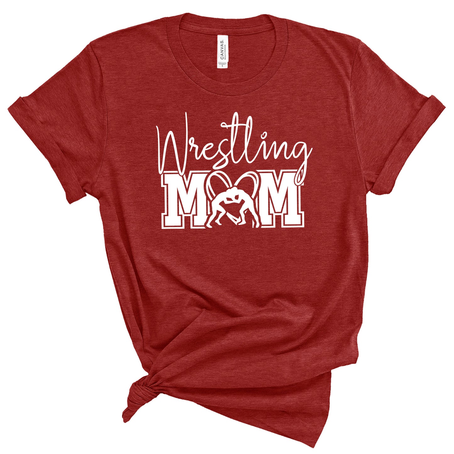 Wrestling Mom Bella+Canvas Heather Cotton Jersey Tee Shirt - 10.3001