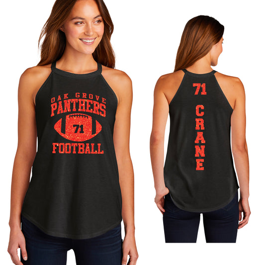 Oak Grove Panthers Football Women's Tri-Blend Rocker Tank by District