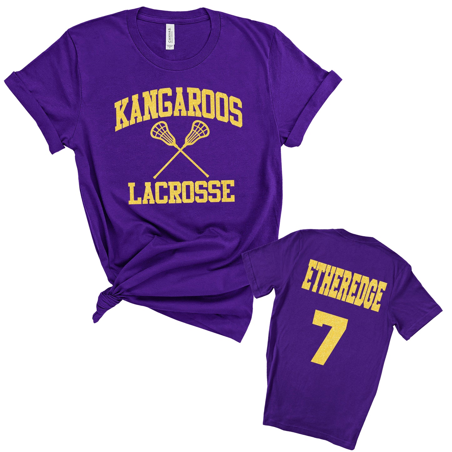 Lacrosse Team Personalized Glitter Design Unisex Soft Bella + Canvas Jersey T Shirt - 3001 (Copy)