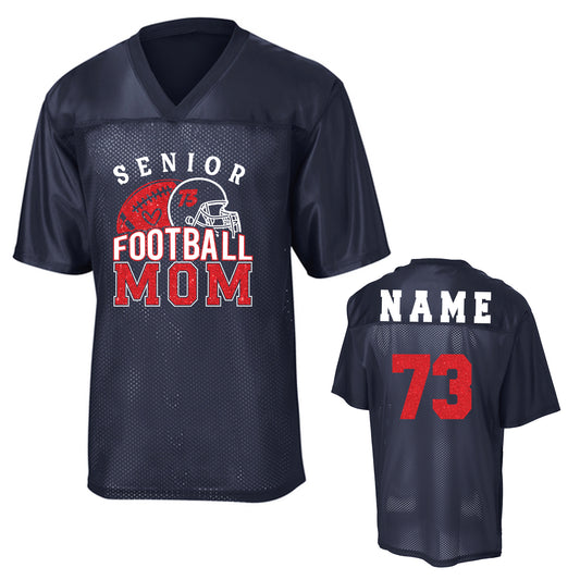 Patriots Senior Football Mom Glitter Team Design Unisex Navy Sport-Tek Replica Football Jersey - LST307 (Copy)