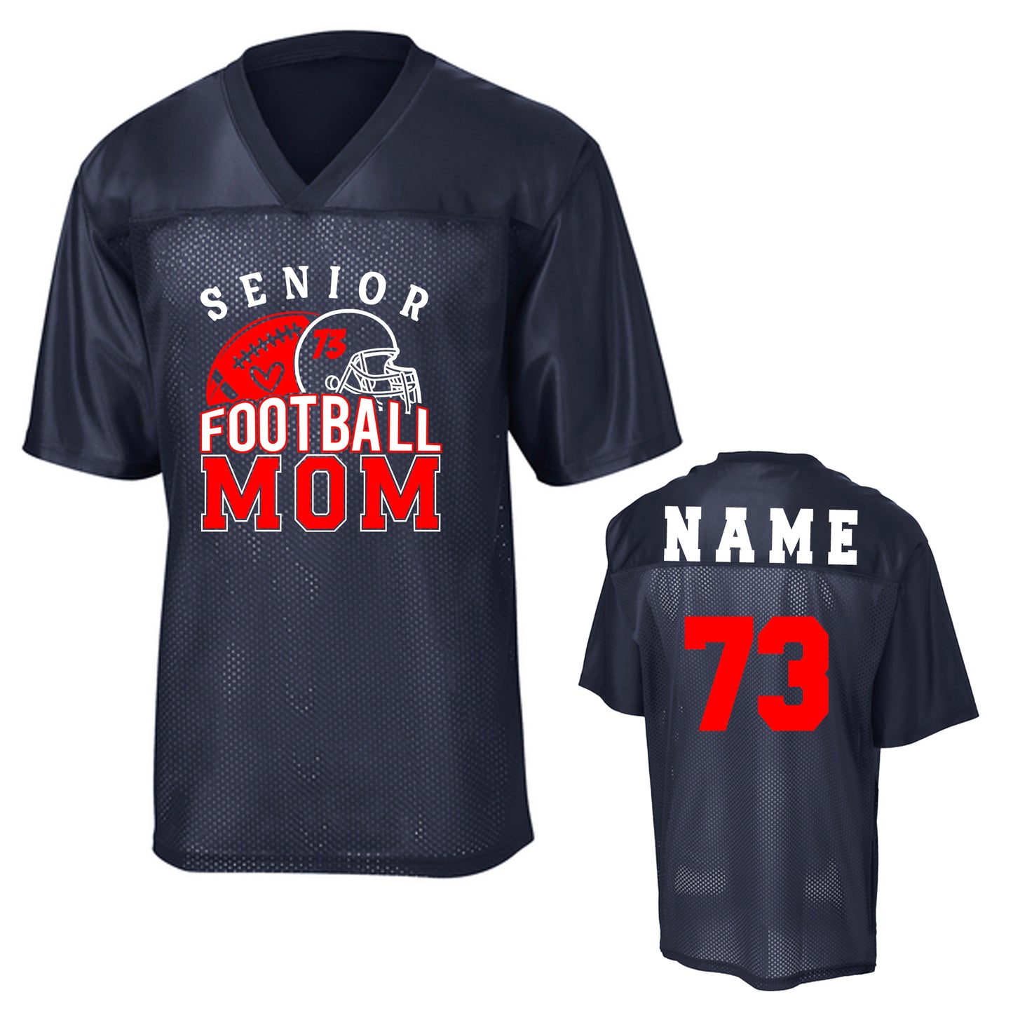 Patriots Senior Football Mom Design Unisex Navy Sport-Tek Replica Football Jersey - ST307